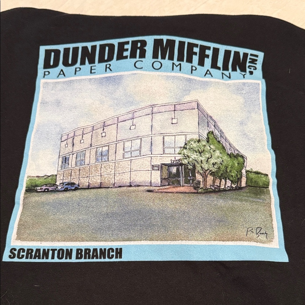 Pam’s Painting Dunder Mifflin Black Hoodie View 3